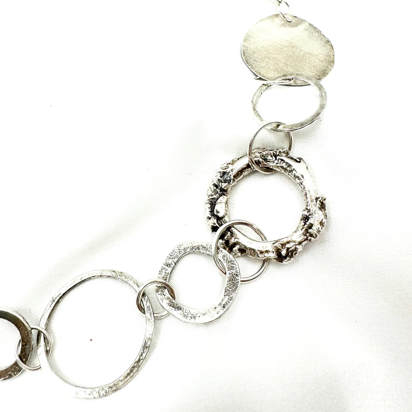 Sculptural Silver Necklace in Sterling Silver