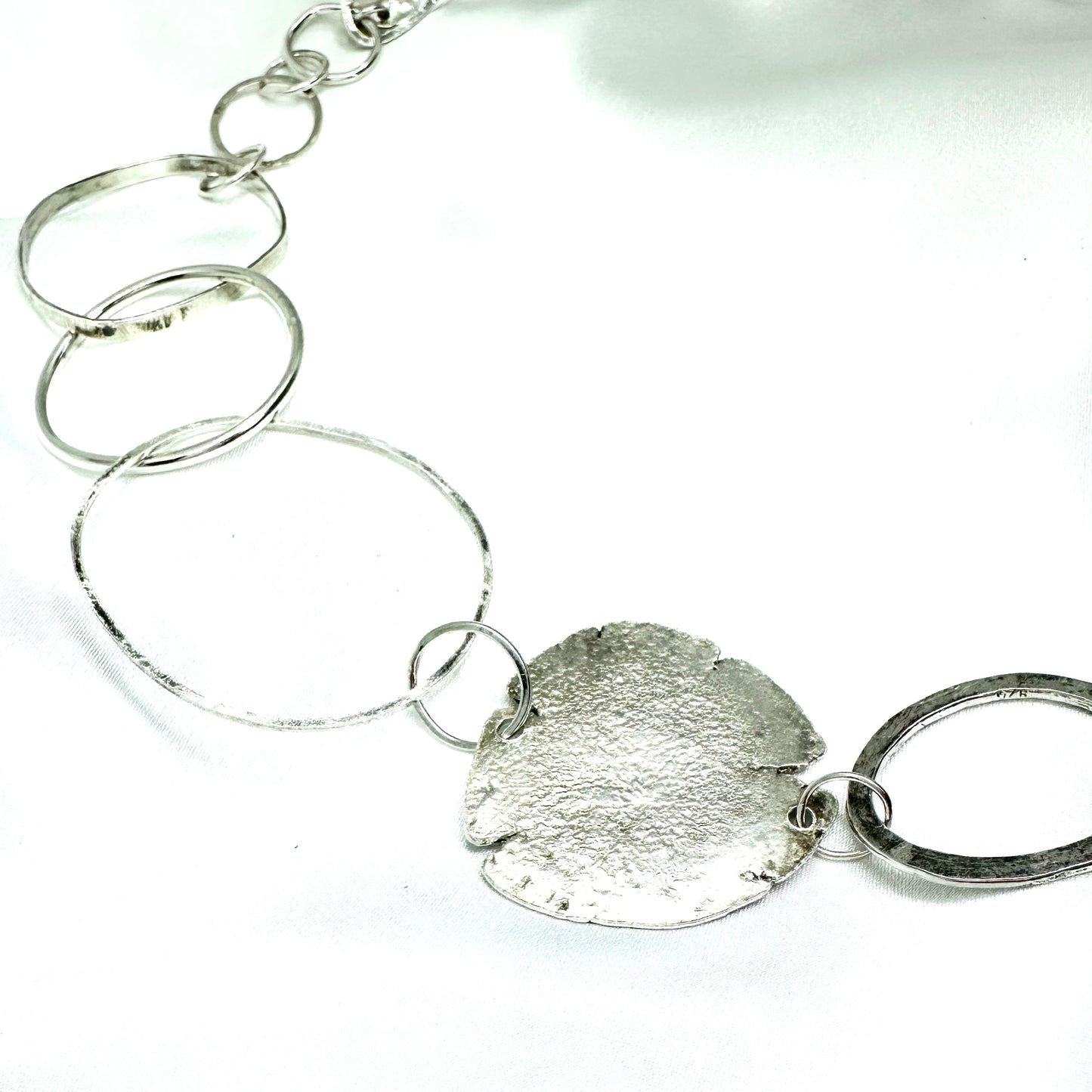 Sculptural Silver Necklace in Sterling Silver