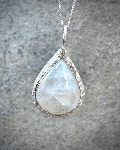 silver necklace with moonstone from Sabine Werner Jewellery France