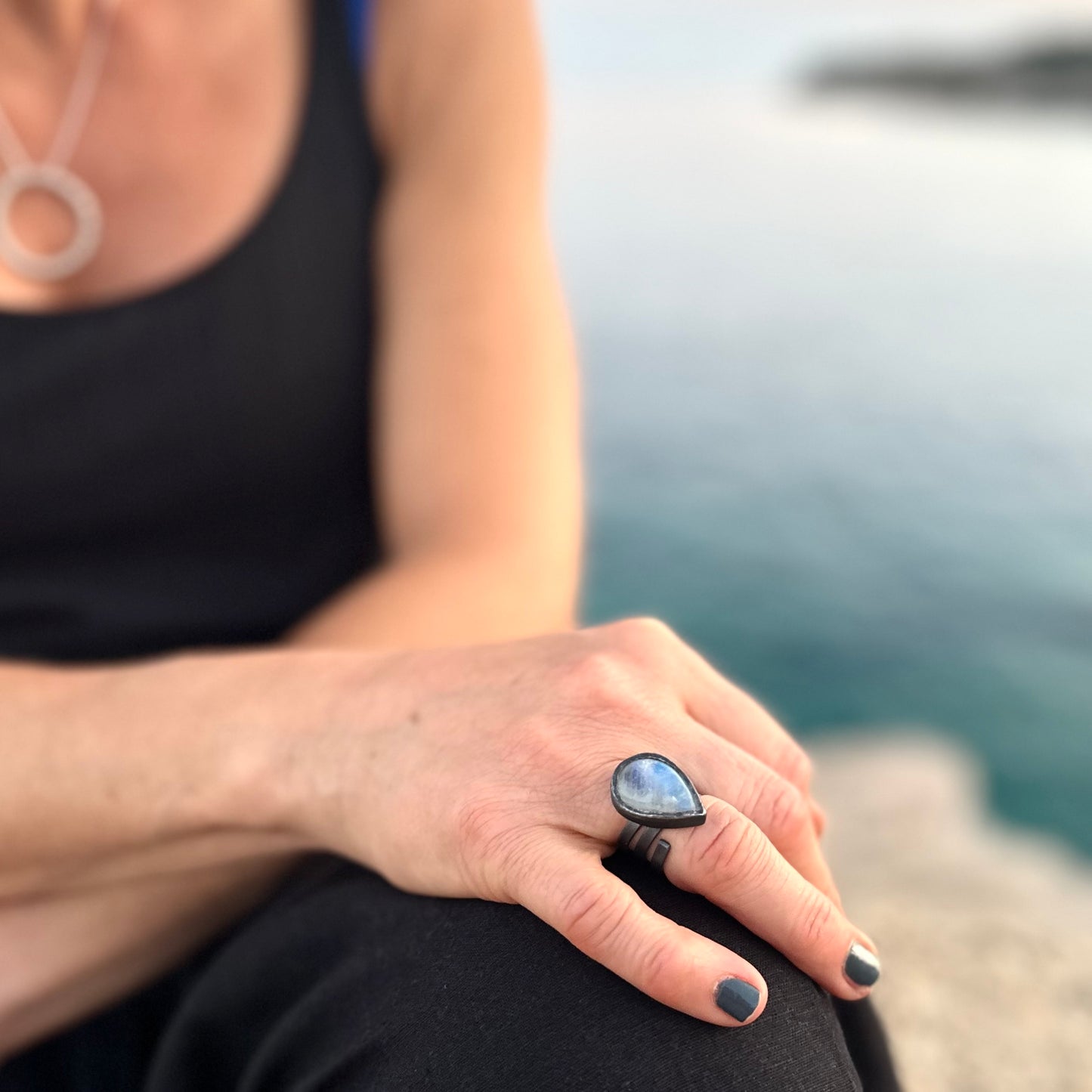 Adjustable Moonstone Gemstone Ring from Sabine Werner Jewellery