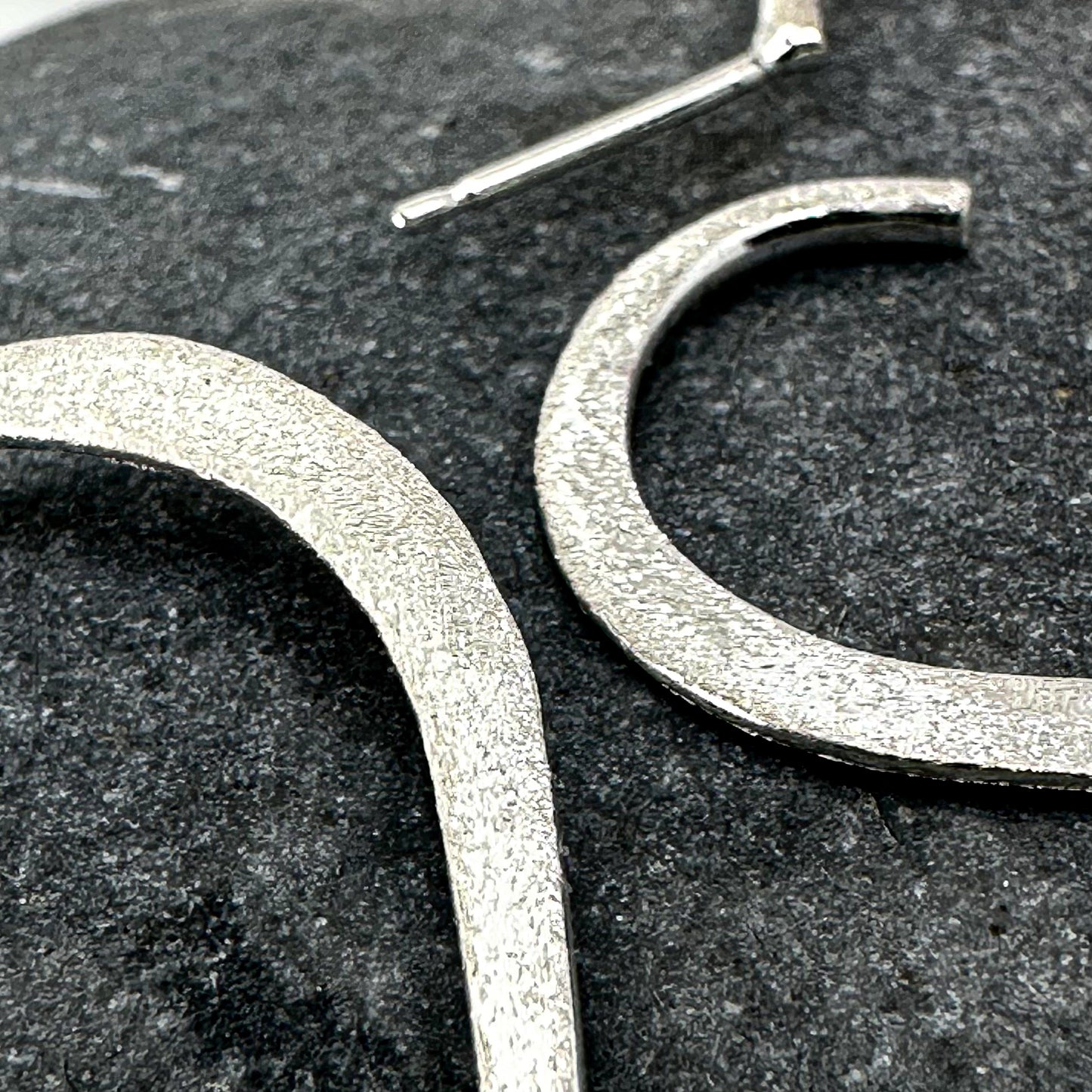 set of sterling silver heart pendant necklace and matching stud earrings