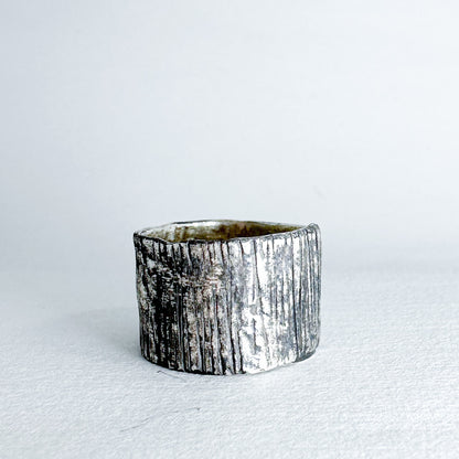 Unisex Oxidised Silver Statement Ring