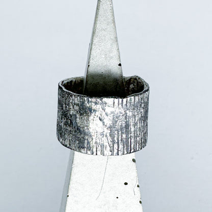 Unisex Oxidised Silver Statement Ring