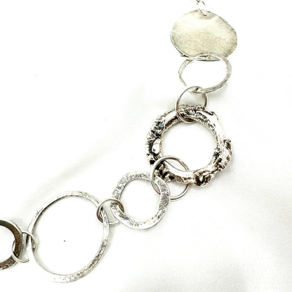 Sculptural Silver Necklace in Sterling Silver