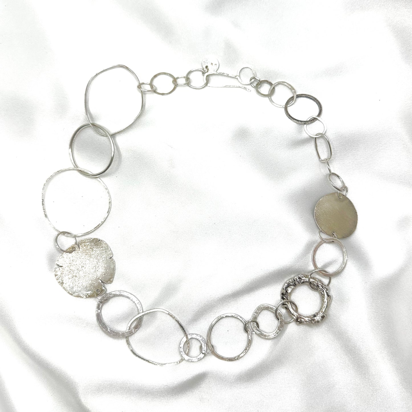 Sculptural Silver Necklace in Sterling Silver