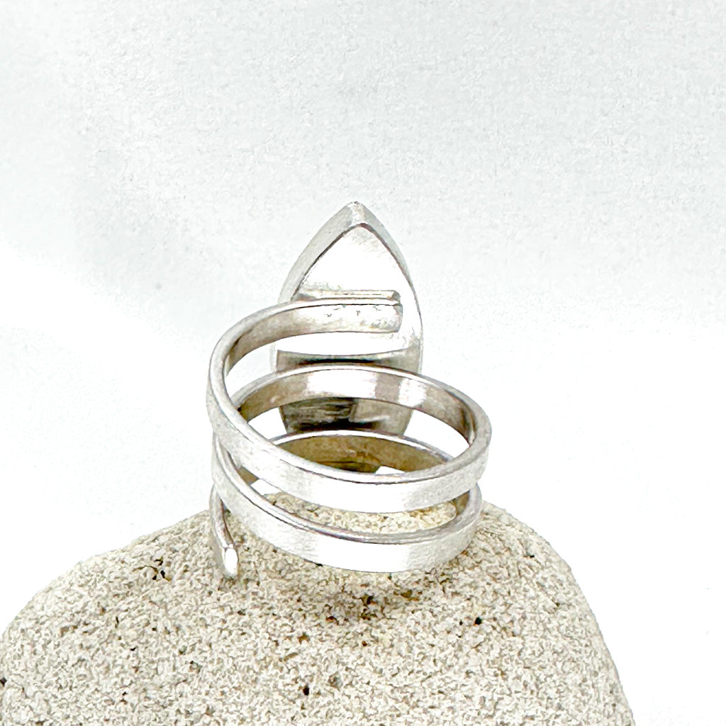 Adjustable Marquise Moonstone Ring in Silver from Sabine Werner Jewellery