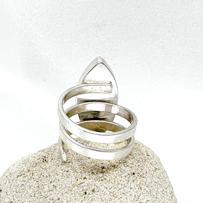 Adjustable Marquise Moonstone Ring in Silver from Sabine Werner Jewellery