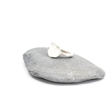 small organic shaped statement ring in 925 eco sterling silver