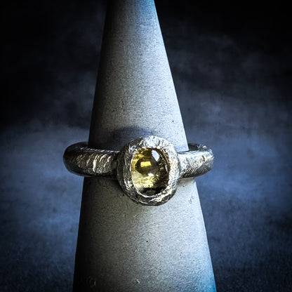 Solid Sterling Silver Citrine Ring from Sabine Werner Jewellery.