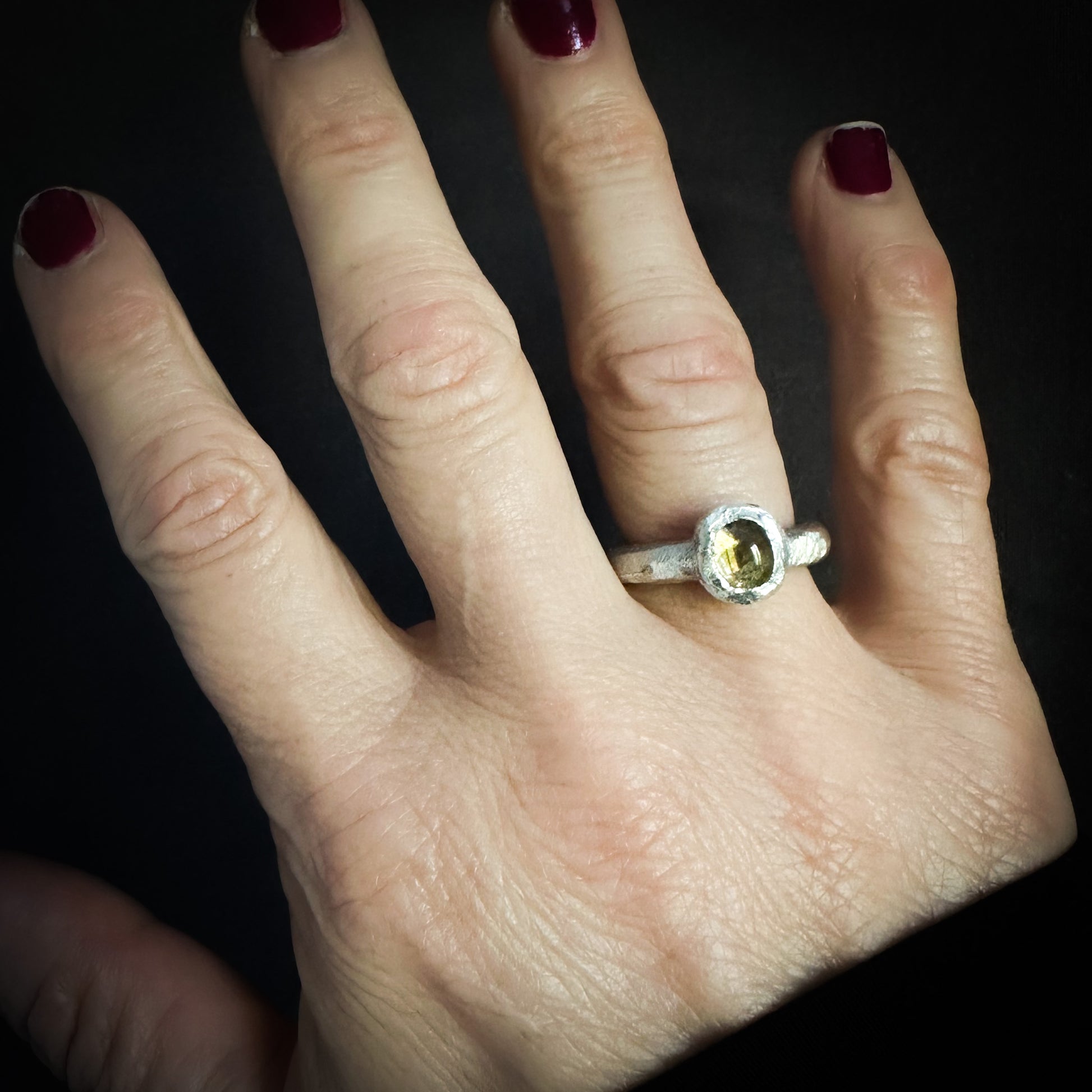 Solid Sterling Silver Citrine Ring from Sabine Werner Jewellery.
