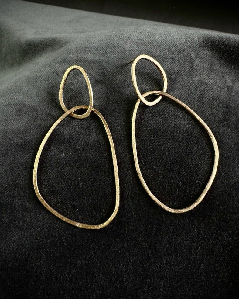 Gold Plated Drop Earrings from Sabine Werner Jewellery.