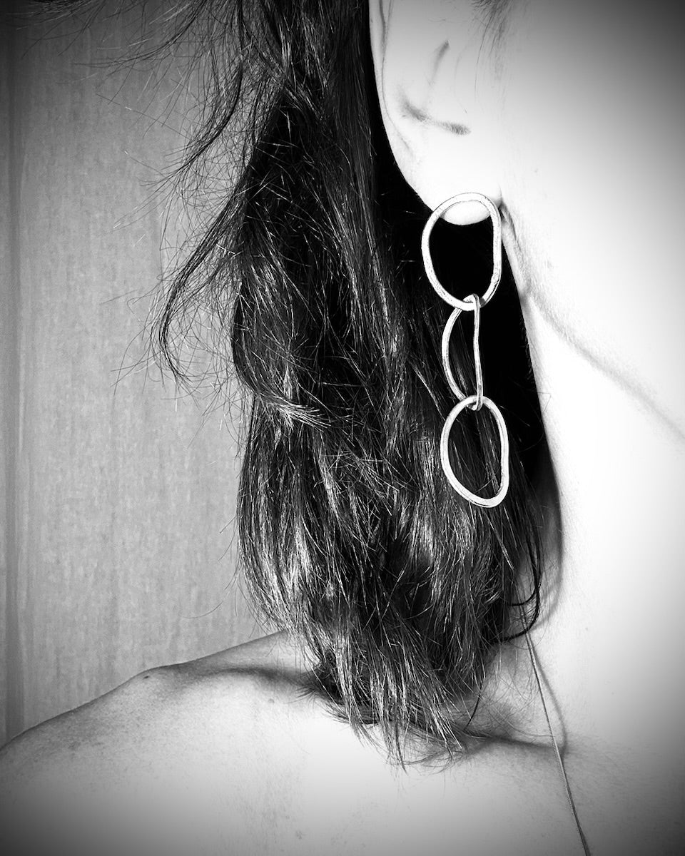 Oversize Chain Earrings in Gold