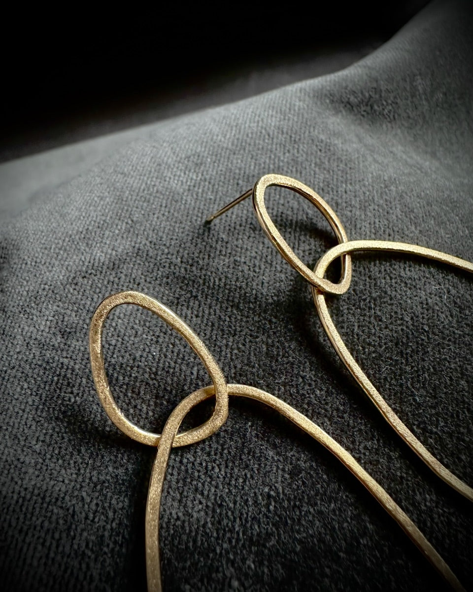 Gold Plated Drop Earrings from Sabine Werner Jewellery.