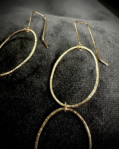 Lightweight Gold Plated Dangle Earrings