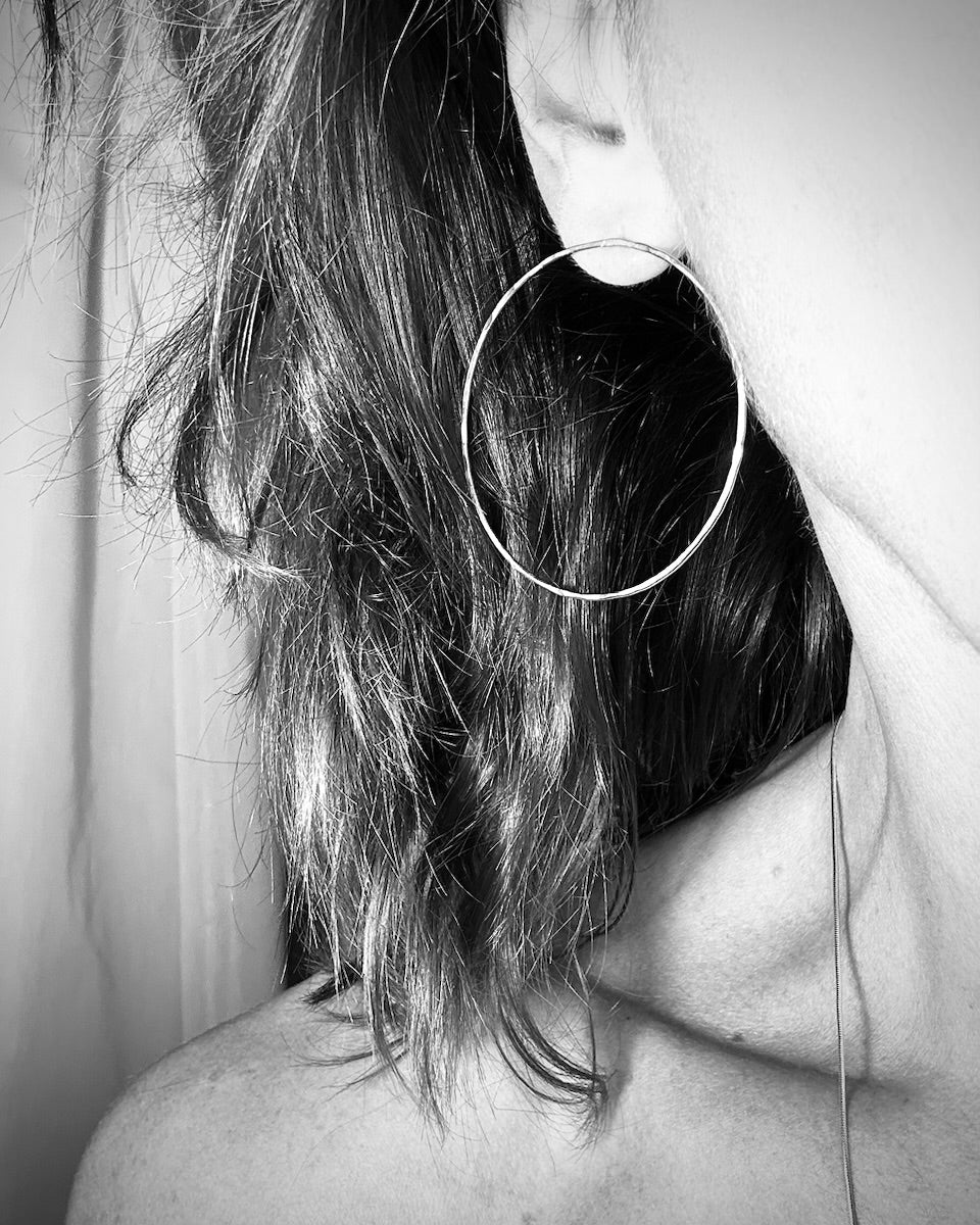 Stud Gold Plated Hoop Earrings from Sabine Werner Jewellery.