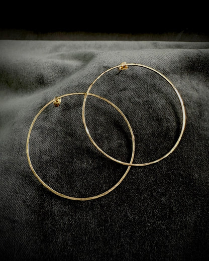 Stud Gold Plated Hoop Earrings from Sabine Werner Jewellery.