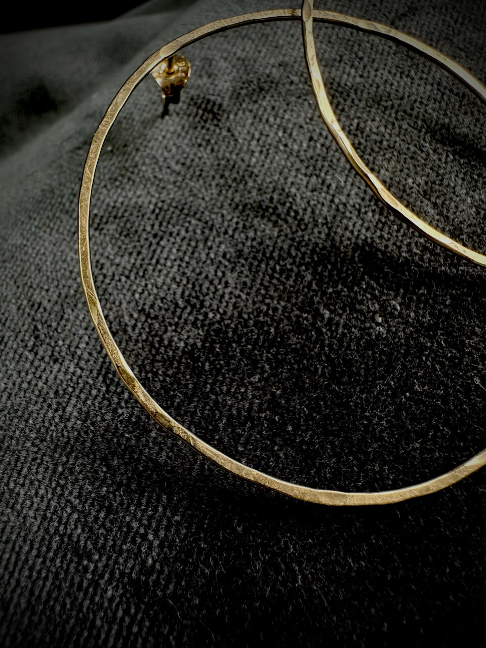 Stud Gold Plated Hoop Earrings from Sabine Werner Jewellery.