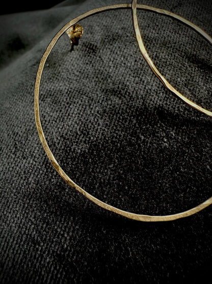 Stud Gold Plated Hoop Earrings from Sabine Werner Jewellery.