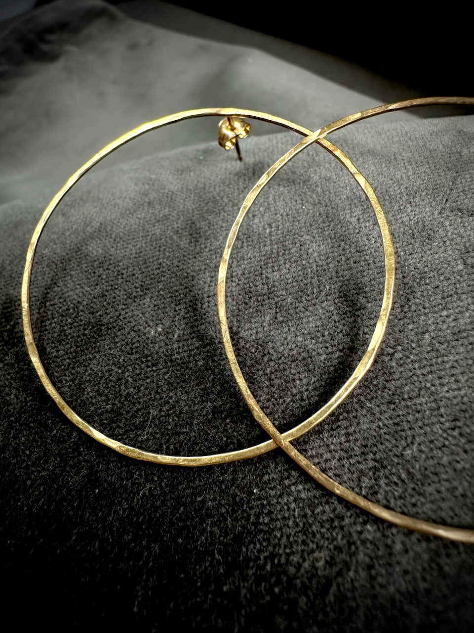 Stud Gold Plated Hoop Earrings from Sabine Werner Jewellery.