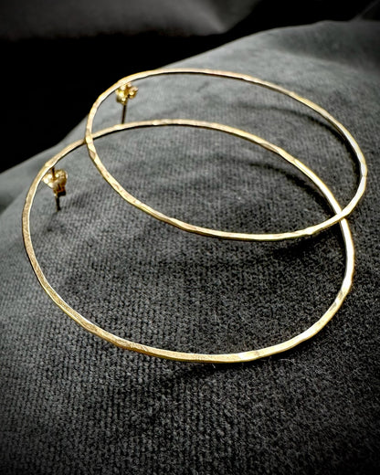 Stud Gold Plated Hoop Earrings from Sabine Werner Jewellery.