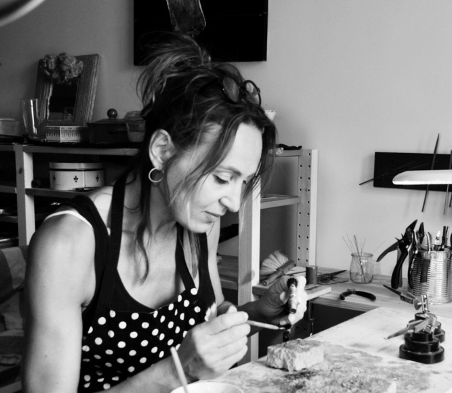 Sabine Werner doing jewellery remodelling