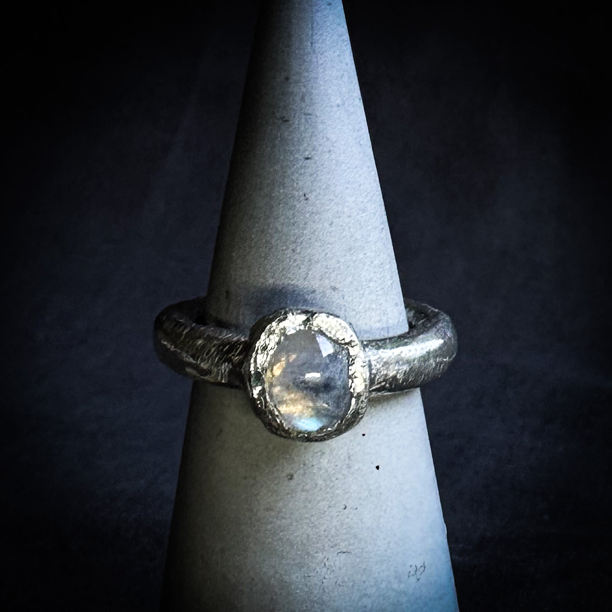A solid sterling silver moonstone ring from Sabine Werner Jewellery.