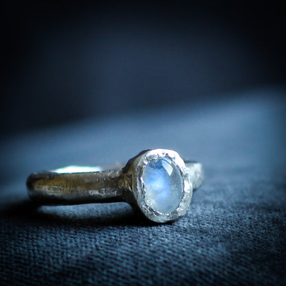 A solid sterling silver moonstone ring from Sabine Werner Jewellery.