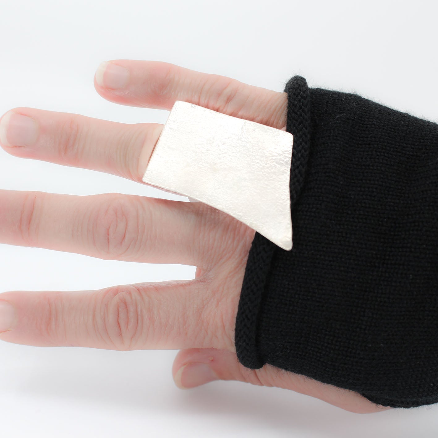 big geometric sterling silver statement ring