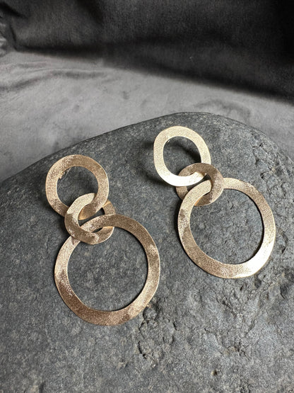 Sterling SIlver Gold Plated Earrings from Sabine Werner Jewellery.