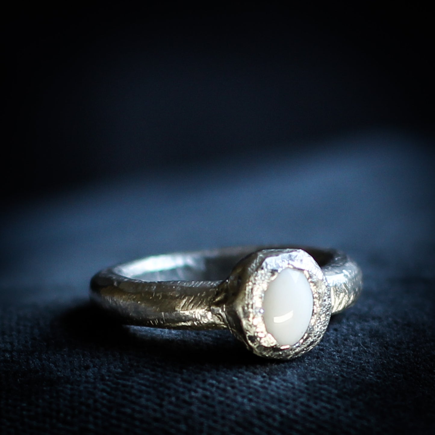 A Solid Sterling Silver White Onyx Ring from Sabine Werner Jewellery.