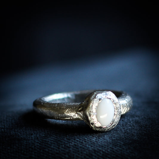 A Solid Sterling Silver White Onyx Ring from Sabine Werner Jewellery.